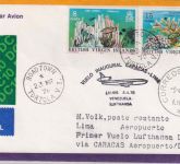 British Virgin Island - 15+8 C Korallen Luftpostbrief/LH-Erstflug Zuleitung 1978