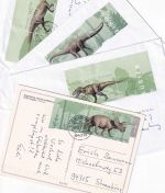 BRD - Jugend 2008/Dinosaurier Marken ex Block je EF 4 Belege