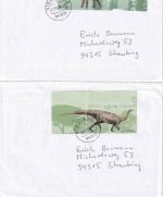BRD - Jugend 2008/Dinosaurier Marken ex Block je EF 4 Belege