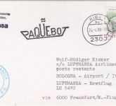 Schweden - 3,30 Kr. Laubfrosch Schiffspostkarte Göteborg/Kiel 1989 Zuleitung