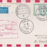 Marokko - 30 C. Welttag Meteorologie Luftpostkarte/LH-Erstflug Tanger -FFM 1981