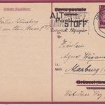 DR - 6/15 Pfg. Hindenburg/Überdruck Ganzsache Berlin - Marburg 1943 Stempel !