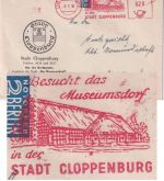 BRD - Cloppenburg 1955 20 Pfg. AFS "Museumsdorf" Brief n. Vechta