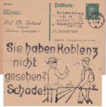 BRD - Koblenz 1928 Masch.werbestempel 8 Pfg. Ganzsache n. Trier