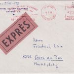 Frankreich - Antibes 1966 2,30 Fr. AFS "Hotel Du Cap D'Antibes" Eilbrief n. Gars