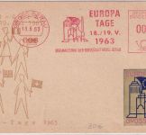 BRD - Gross-Gerau 1963 "Europa-Tage" 000 Pfg. Probeabschlag auf Schmuckkarte