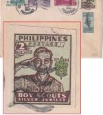 Philippinen - 2 C. 25 J. Pfadfinder geschnitten u.a. Brief Manila - Wien 1950
