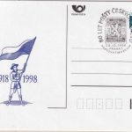 Tschechien - 4 K. Ganzsache priv. Zudruck Pfadfinder 1918-1998 SST Prag 1998