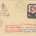 Luxemburg - 2 F. 50 J. Pfadfinder Luftpostkarte/Zuleitungspost 1957