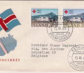 Island - 100 Jahre Int. Rotes kreuz Schmuck-FDC ESST Reykjavik 1963