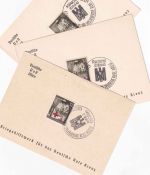 Gen.Gouv. - Radom/Warschau/Krakau 1940 SST 3 Sonderkarten Rotes Kreuz