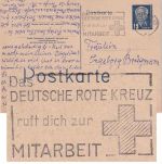 DDR - Leipzig 1953 Rotes kreuz Masch.werbestempel 12 Pfg. Ganzsache n. Bamberg