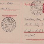All.Bes. - 45 Pfg. Ziffer Ganzsache n. ENGLAND SST München Rotes Kreuz 1946