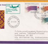 Finnland - 100 J. Rotes Kreuz Satz Luftpostbrief/LH-Erstflug 1978 Zuleitungspost