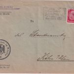 DR - 12 Pfg. Hindenburg POL-Lochung Brief Berlin - Köln 1936