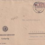 DDR - 10 Pfg. ZKD-Dienstmarke Ortsbrief Volkspolizei Leipzig 1959