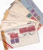 Mexico - 1942/44 2 Luftpostbriefe/3 Normalbriefe n. USA/ENGLAND - Zensur !