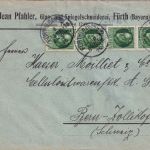 Bayern - 4x5 Pfg. Ludwig Zensurbrief i.d. SCHWEIZ Fürth - Bern 1915