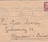 Schweden - 15 Ö. Linne Zensurbrief n. DÄNEMARK Malmö - Kopenhagen 14.8.1940