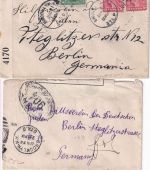 USA - Brooklyn 1916 2 Zensurbriefe n. Berlin (Hilfsverein d. deutschen Juden)
