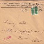 Schweiz - 5 Rp. Tellknabe Drucksache n. ÖSTERREICH Genf 1916 - Zensur