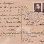 CSSR - 1,50 K. Gottwald Ganzsache + Zusatz Cheb - Kronach 1948 Zensur Cheb