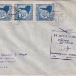 Chile - 3x10 C. Rotary Südamerika-Konferenz Luftpostbrief/LH-Erstflug 1961