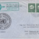 UNO Genf - 2x10 C. Luftpostdrucksache Sonderflug n. Hamburg/NAPOSTA 1964