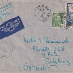 Frankreich - 10 Fr. UNESCO-Konferenz u.a. Luftpostbrief n. ÖSTERREICH Paris 1947