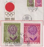 BRD - 15+20 Pfg. Europa Perfin "Tokio 1964" Schmuck-FDC ESST Bonn 14.9.1964