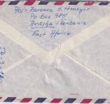 Ostafrik. Gemeinschaft - 1'30 Sh. Olympiade Mexico Luftpostbrief Arusha 1968