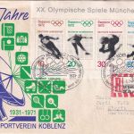 BRD - Koblenz 1971 40 J. Post-Sportverein Schmuckkuvert/Einschreibebrief