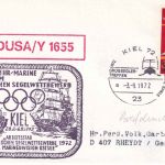 BRD - Kiel 1972 Großseglertreffen SST + Cachet Bundesmarine Medusa/Y 1655