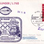 BRD - Kiel 1972 Großseglertreffen SST + Cachet Bundesmarine MzL Flunder/L 760