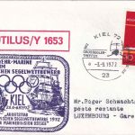 BRD - Kiel 1972 Großseglertreffen SST + Cachet Bundesmarine Nautilus/Y 1653