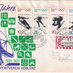 BRD - Koblenz 1971 40 J. Post-Sportverein Schmuckkuvert/Einschreibebrief