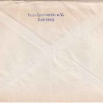 BRD - Koblenz 1971 40 J. Post-Sportverein Schmuckkuvert/Einschreibebrief