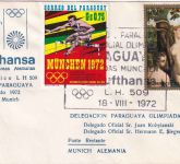 Paraguay - Asuncion 1972 Lufthansa Sonderflug Olympia-Mannschaft n. München