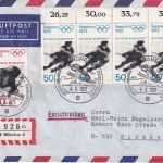 BRD - 4x50 Pfg. Eishockey u.a. Lupo-Einschreibebrief/FDC ESST München 4.6.1971
