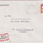 BRD - Böblingen 1972 Olympisches Handballturnier Masch.werbestpl. Orts-R-Brief