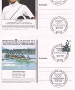 BRD - Sporthilfe Ganzsache Nr. 1/4 SST Hamburg Olympia Werbung 1991