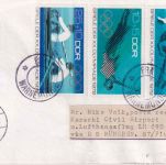 DDR Olympia-Sonderflug München/Sydney Zuleitungspost Schiffspost Warnemünde 1972