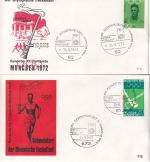 BRD - Olympiade 1972 Olympia Fackellauf 11 Schmuck-Belege mit versch. SST