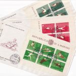 San Marino - Olympiade 1960 Rom 3 Blockausgaben je auf Schmuck-FDC + ESST