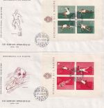 San Marino - Olympiade 1960 Rom 3 Blockausgaben je auf Schmuck-FDC + ESST