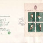 San Marino - Olympiade 1960 Rom 3 Blockausgaben je auf Schmuck-FDC + ESST