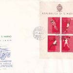San Marino - Olympiade 1960 Rom 3 Blockausgaben je auf Schmuck-FDC + ESST