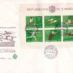 San Marino - Olympiade 1960 Rom 3 Blockausgaben je auf Schmuck-FDC + ESST