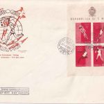 San Marino - Olympiade 1960 Rom 3 Blockausgaben je auf Schmuck-FDC + ESST