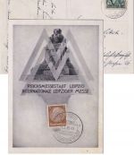 DR - Int. Leipziger Messe sw-Sonderkarte SST Messehaus/Handelshof 1939